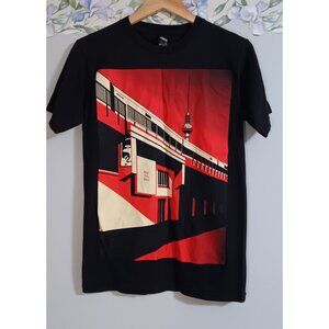 Obey Small Black Rent This Space Shepard Fairey Berlin Tower Travel Casual Top
